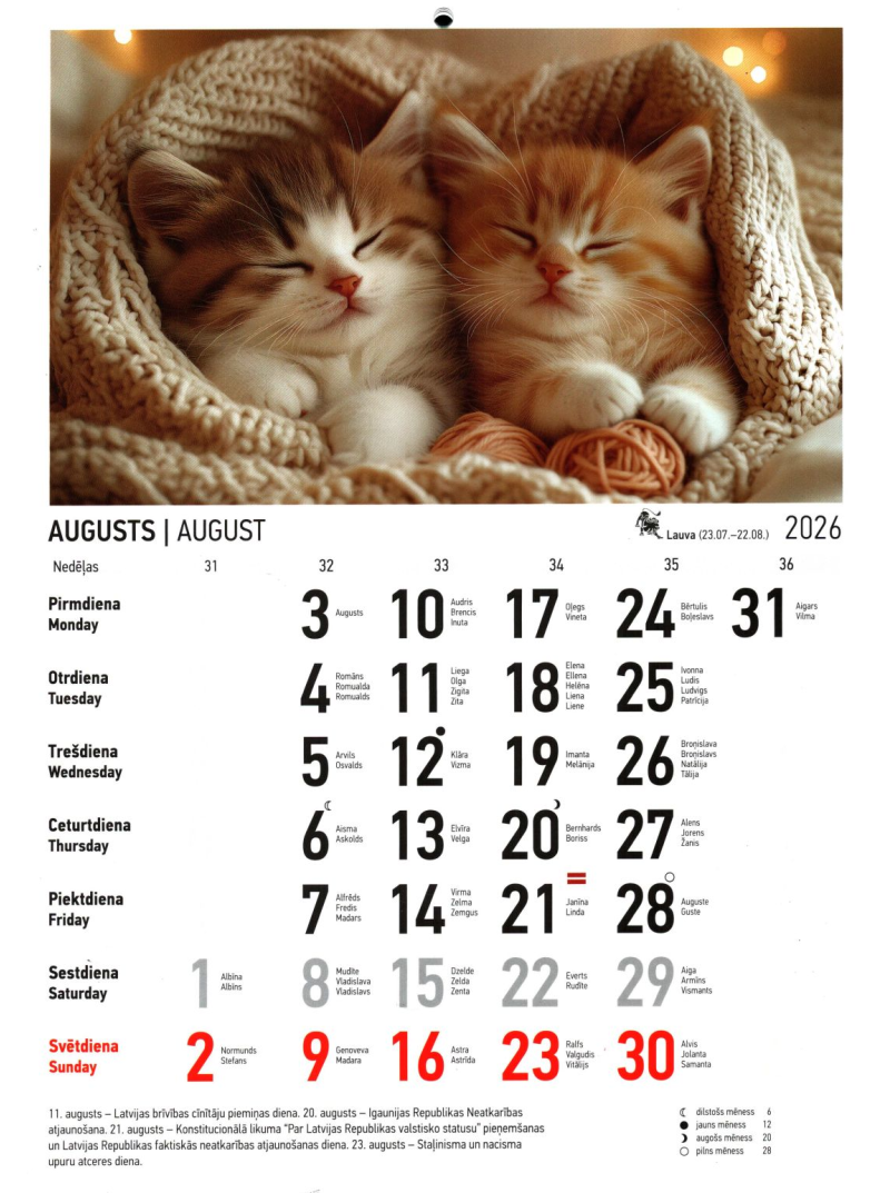 Kal. A4 Kaķi LT2{IMAGE}