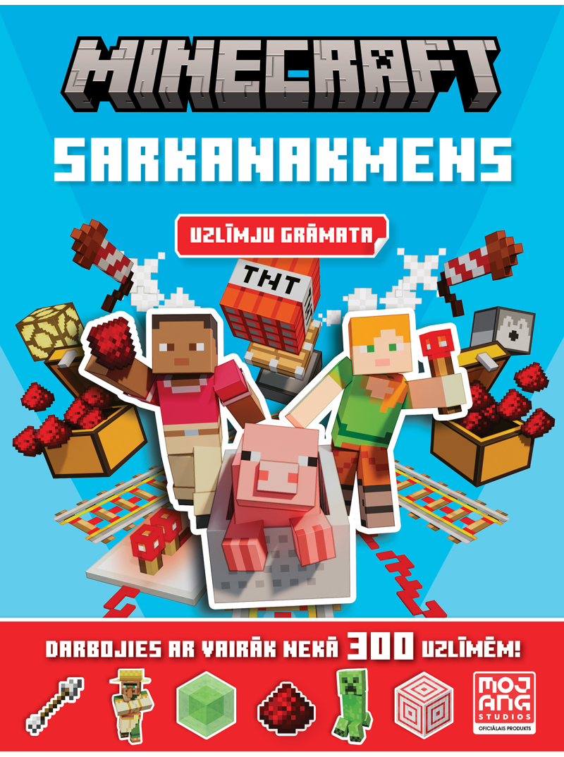 Gr.MINECRAFT. Sarkanakmens. Uzlīmju grāmata1{IMAGE}