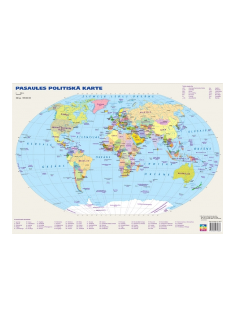 A3 Pasaules karte politiskā/fizioģeogrāfiskā1{IMAGE}