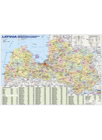 A3 Latvijas karte administratīvā/fizioģeogrāfiskā1{IMAGE}